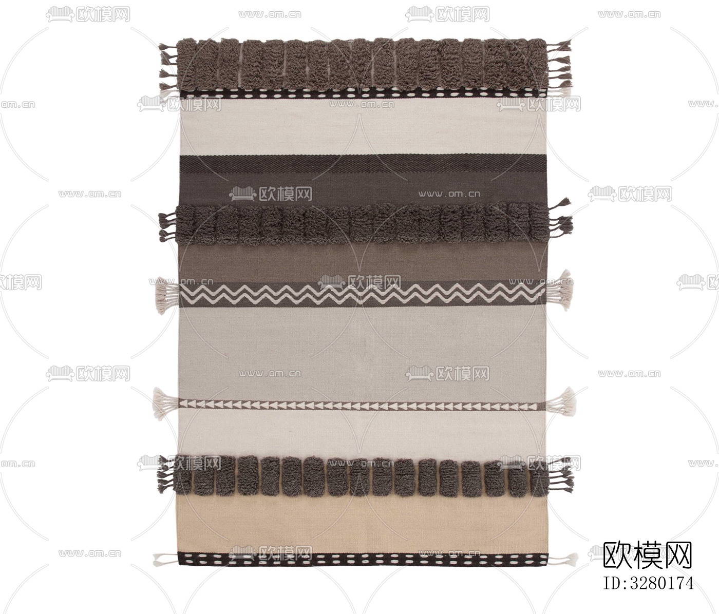 几何流苏地毯下载