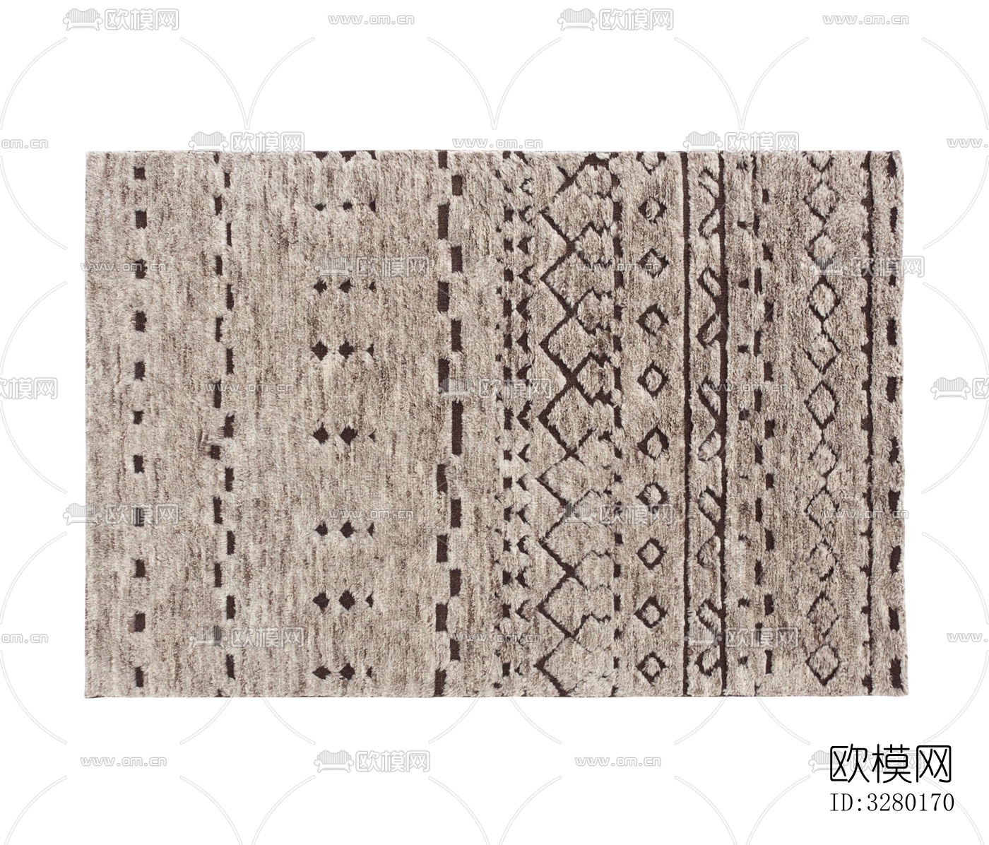 米褐色几何地毯下载