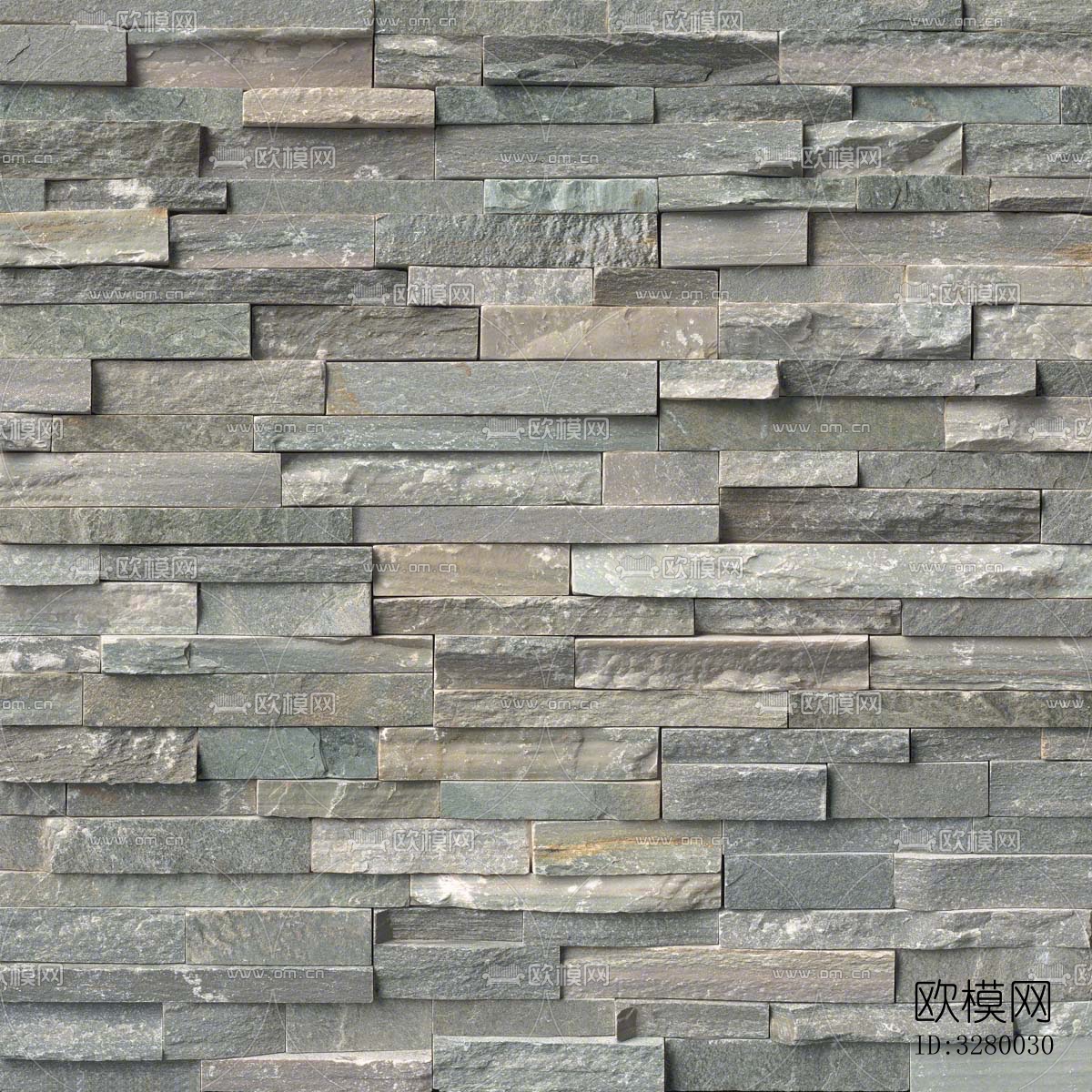 文化石砖石墙面材质下载（渲染图1）