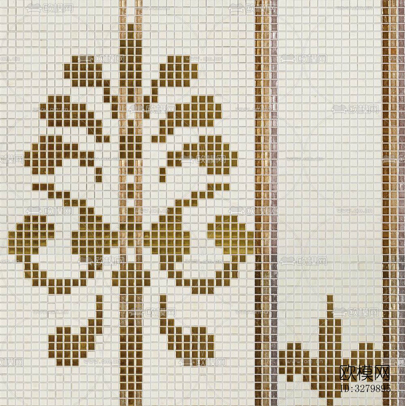 马赛克拼花砖图案下载（渲染图1）