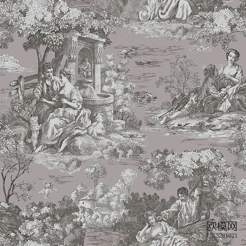 法式丛林壁纸下载（渲染图7）