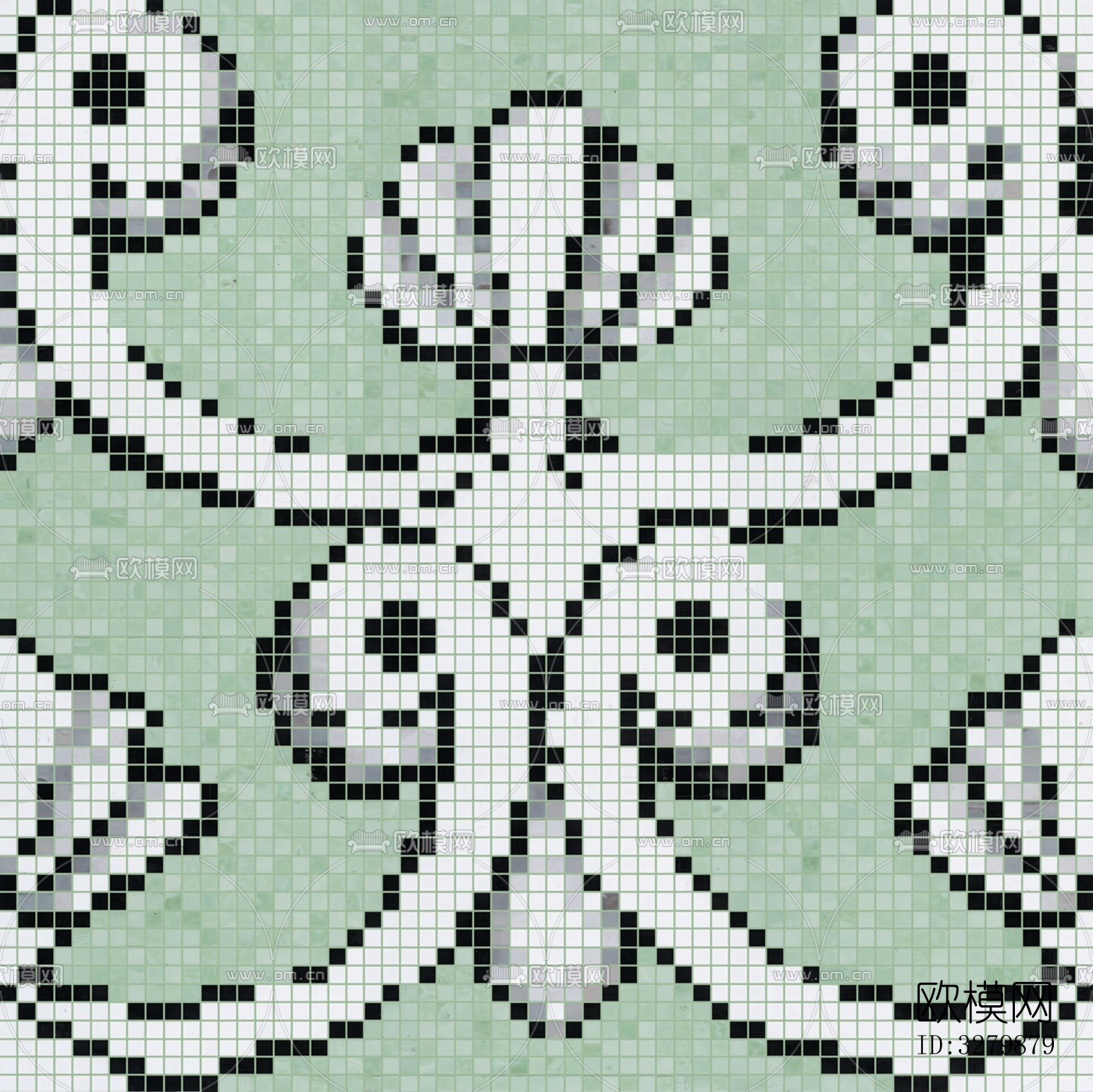 马赛克拼花砖图案下载（渲染图3）