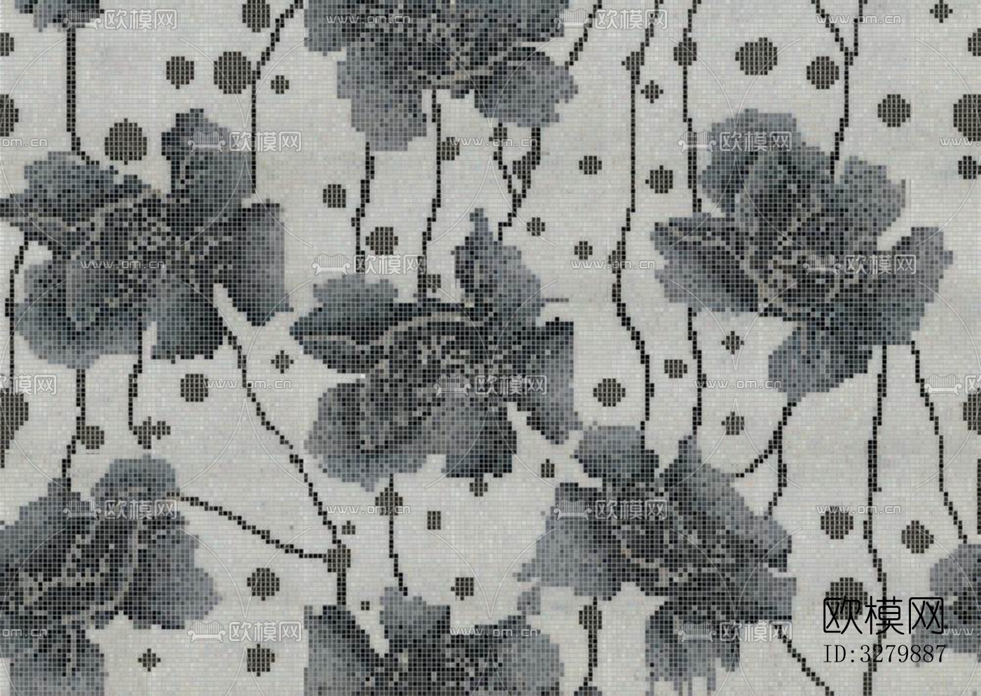 马赛克拼花砖图案下载（渲染图2）