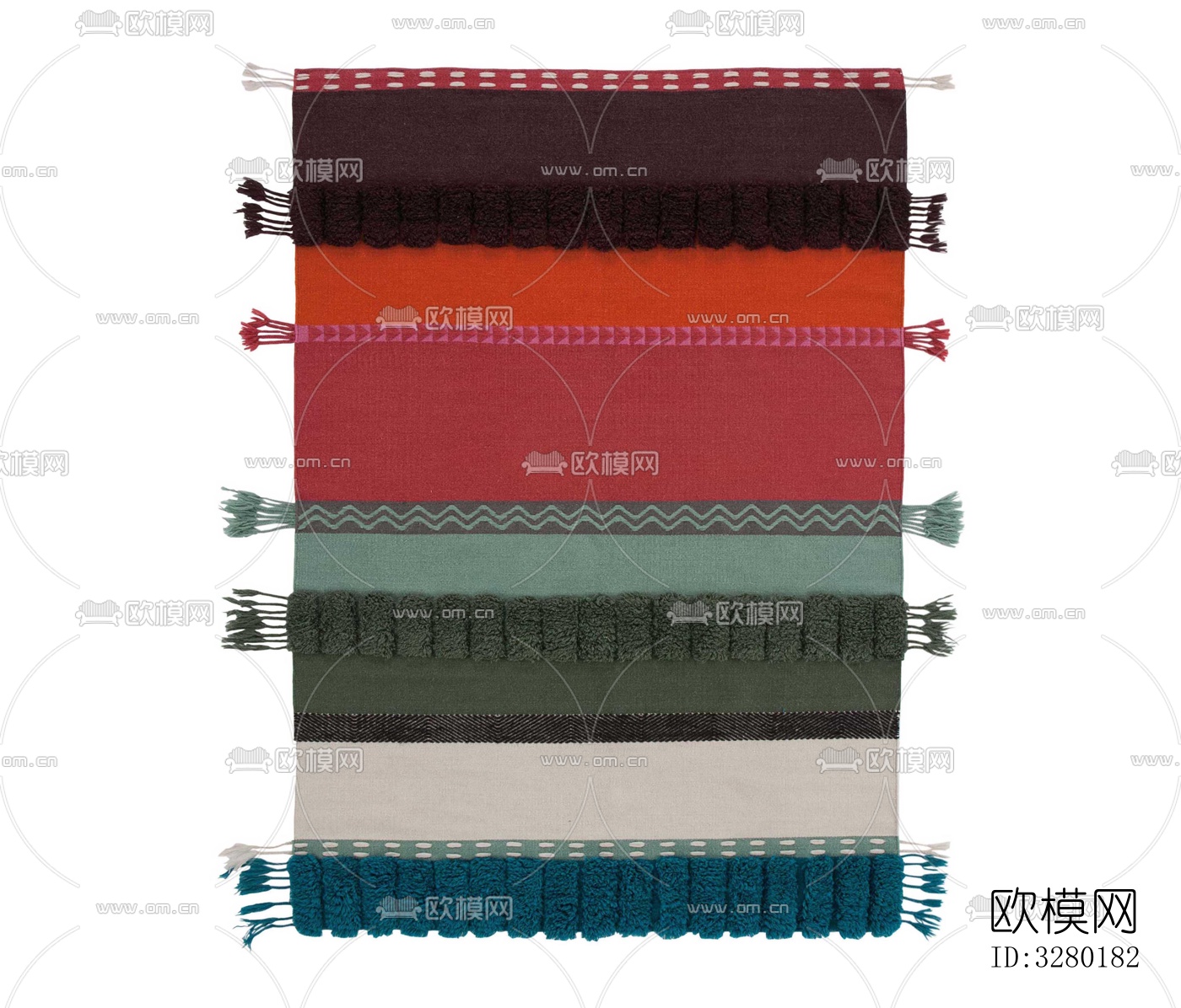 撞色流苏地毯下载