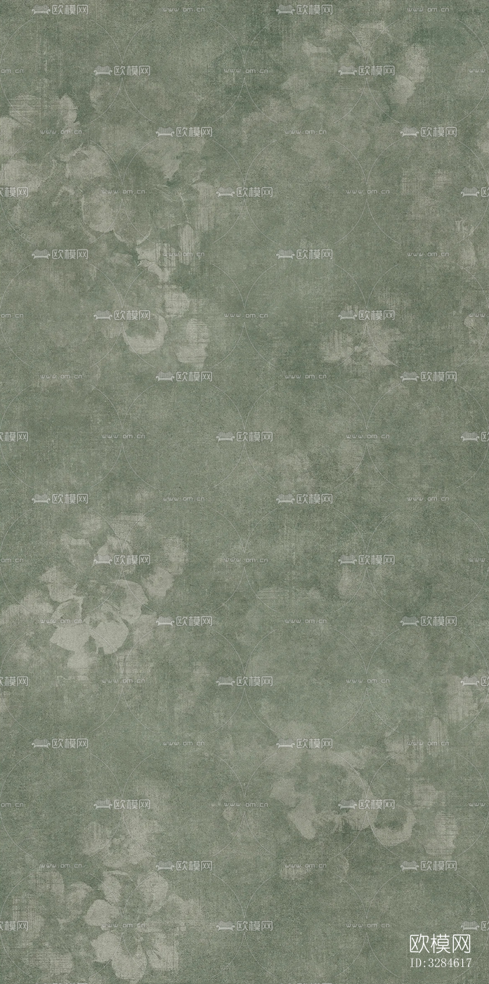 绿色复古植物印花连纹花砖下载