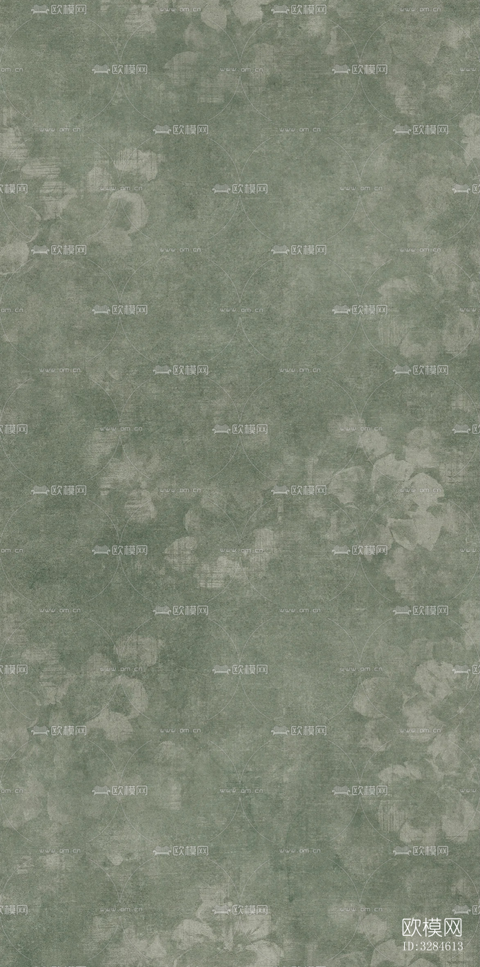 绿色复古植物印花连纹花砖下载