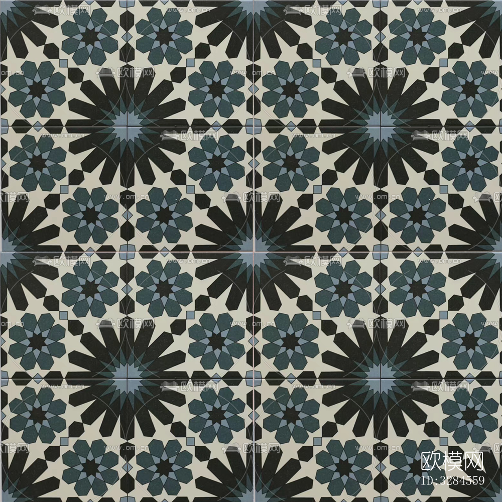 复古小清新风花砖下载