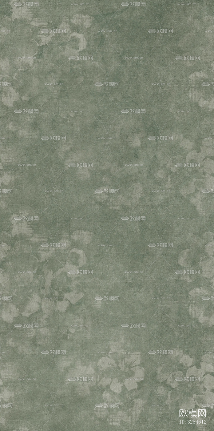 绿色复古植物印花连纹花砖下载