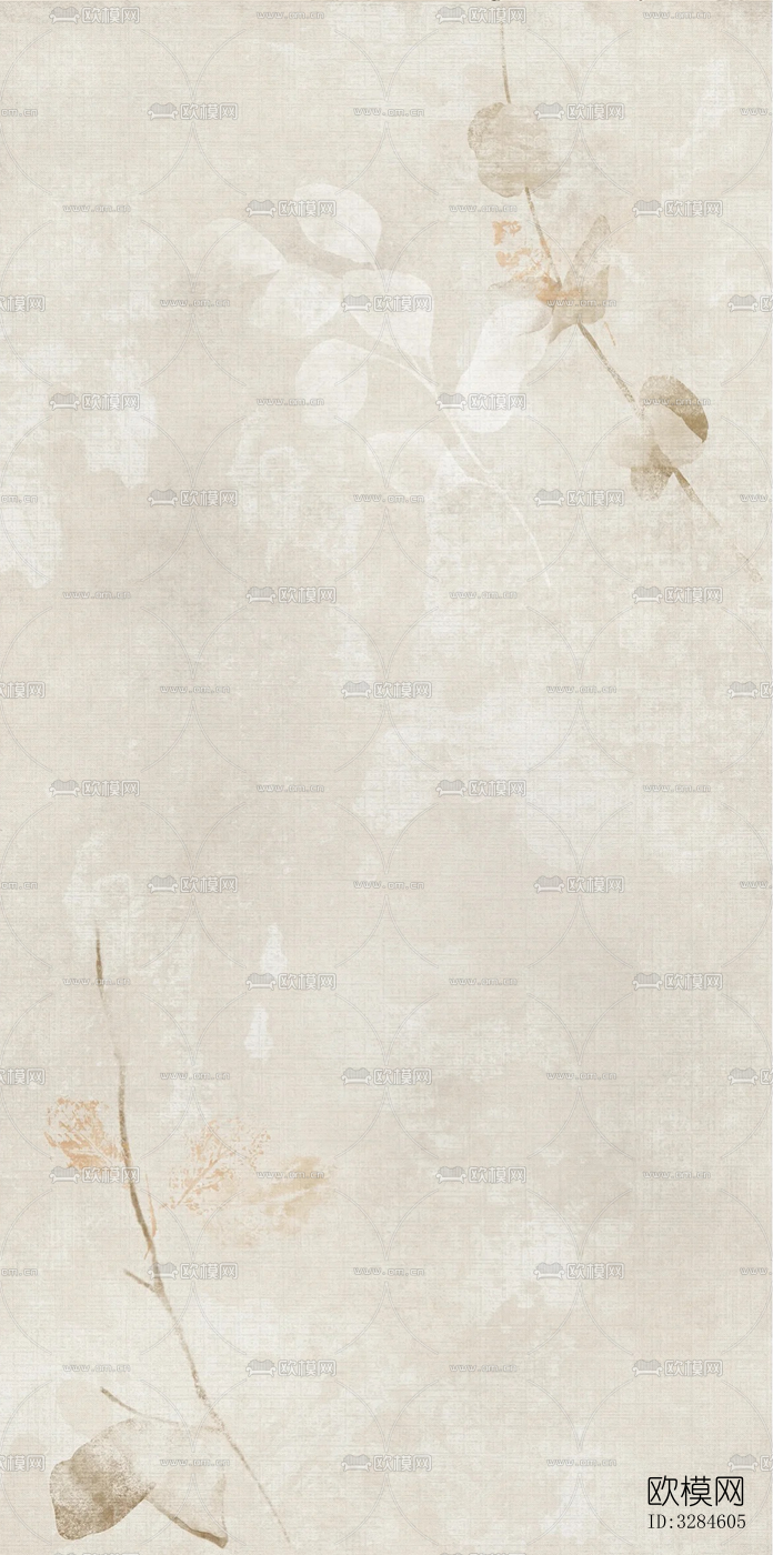 复古植物印花连纹花砖下载