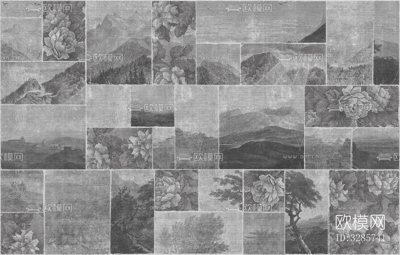 灰色拼接壁纸下载