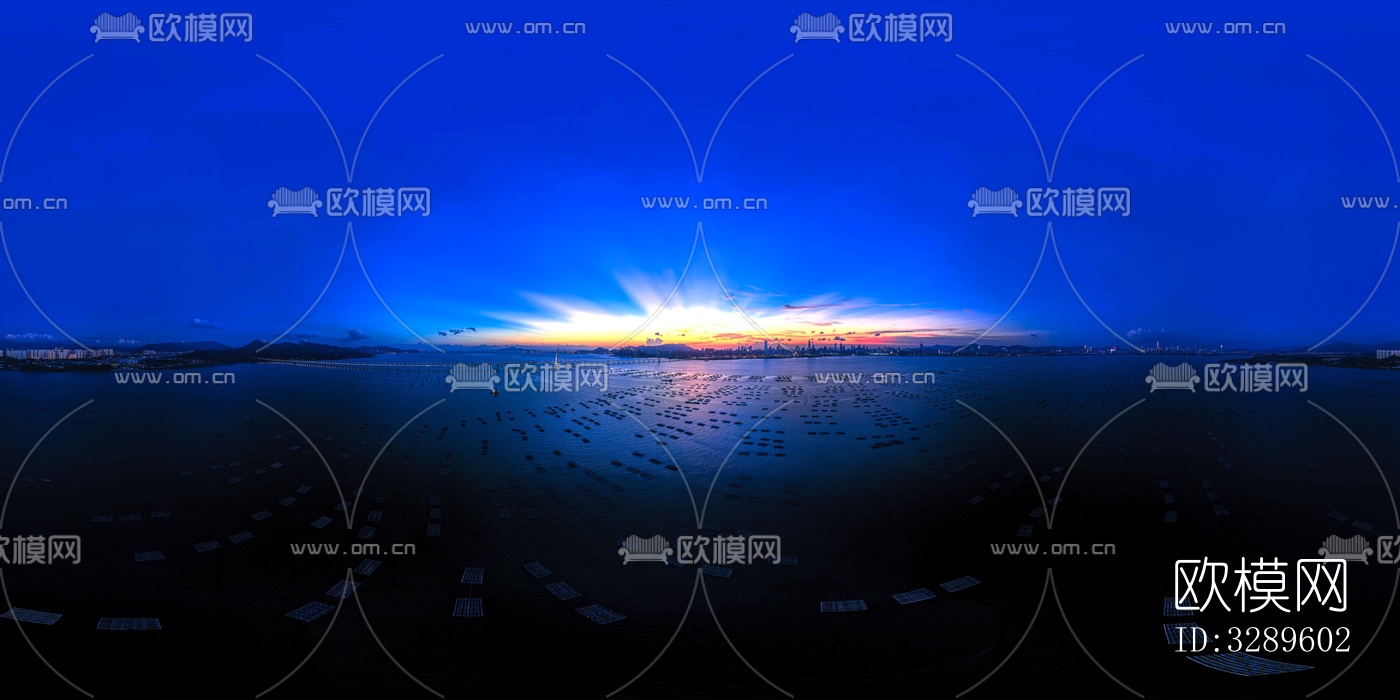 HDR渔港夜景