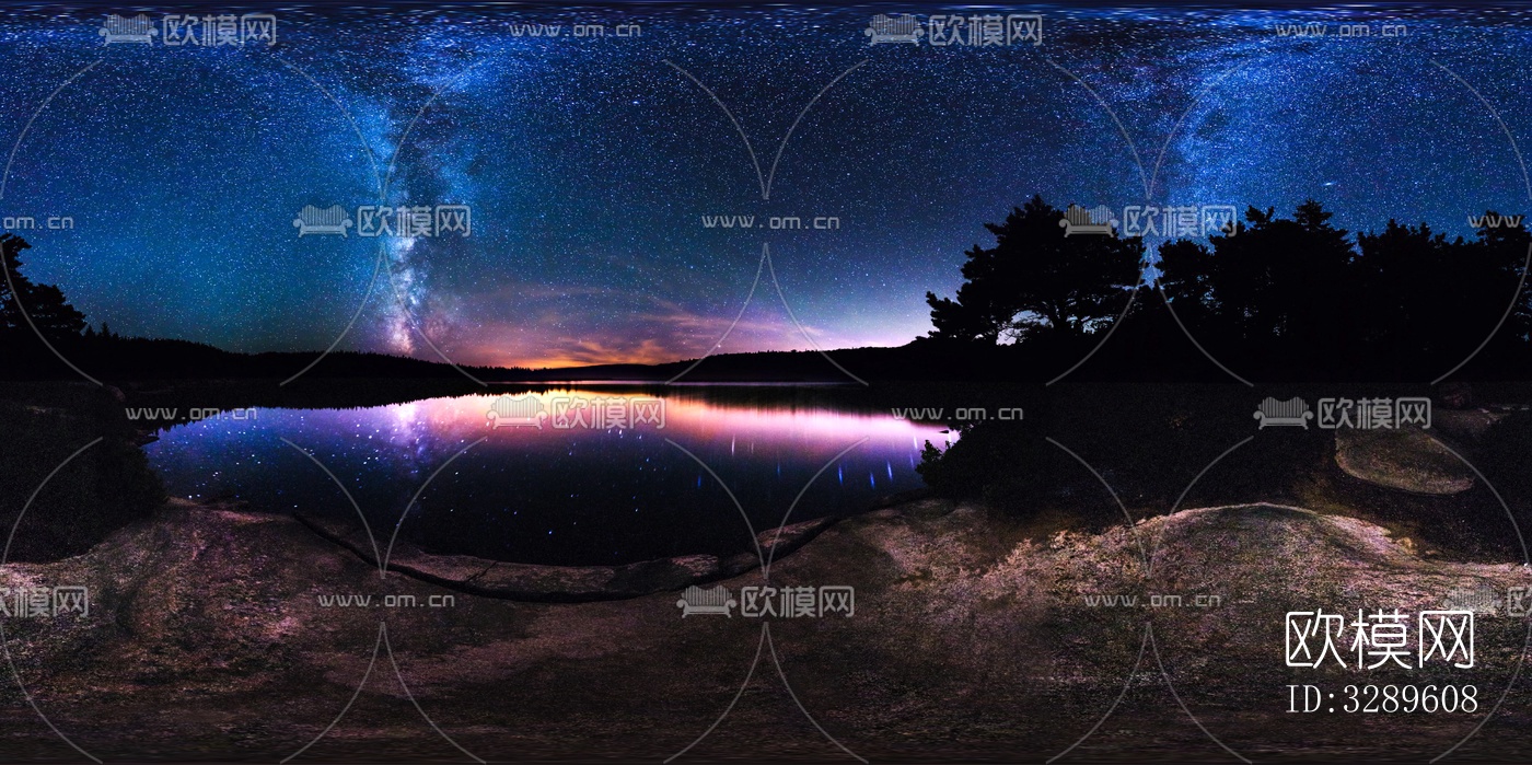 HDR湖边星空下载