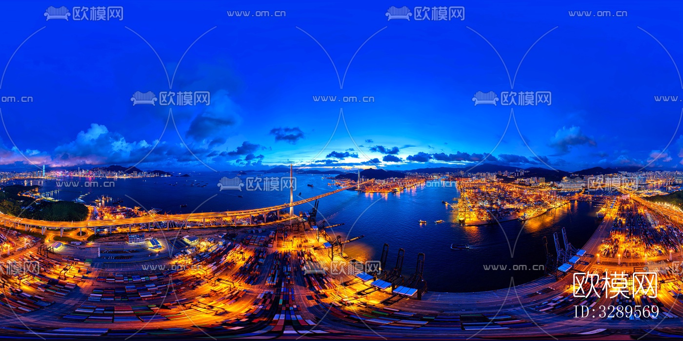 HDR城市夜景，HDR滨海城市下载