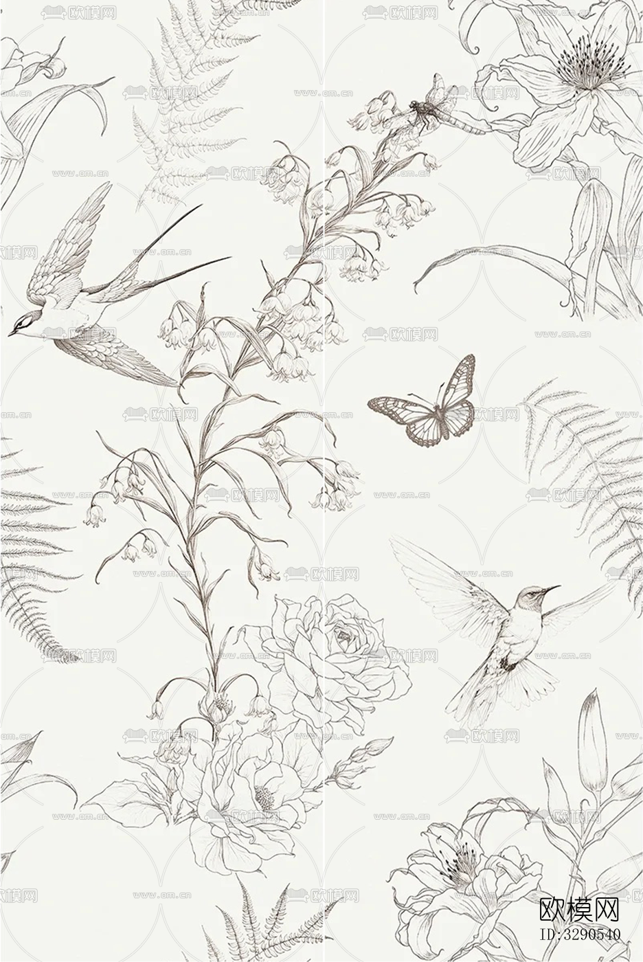 法式花砖连纹砖下载