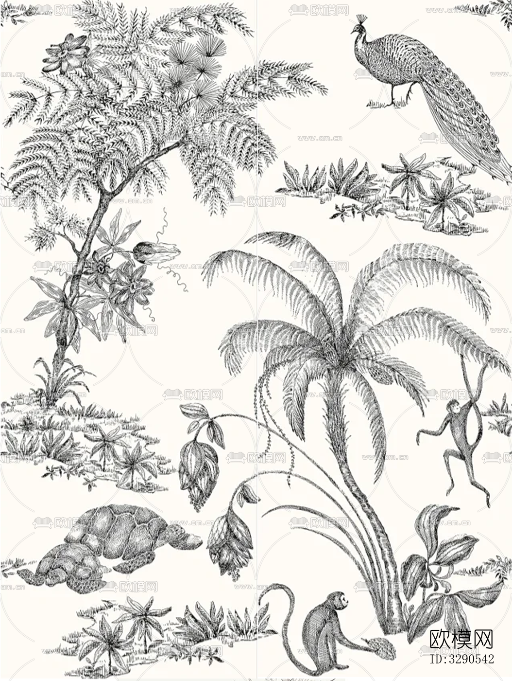 法式花砖连纹砖下载