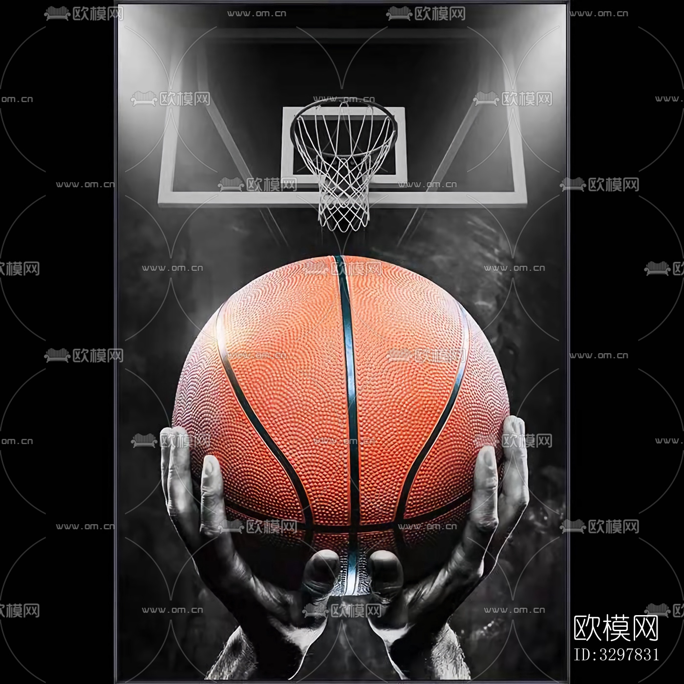 篮球装饰画下载
