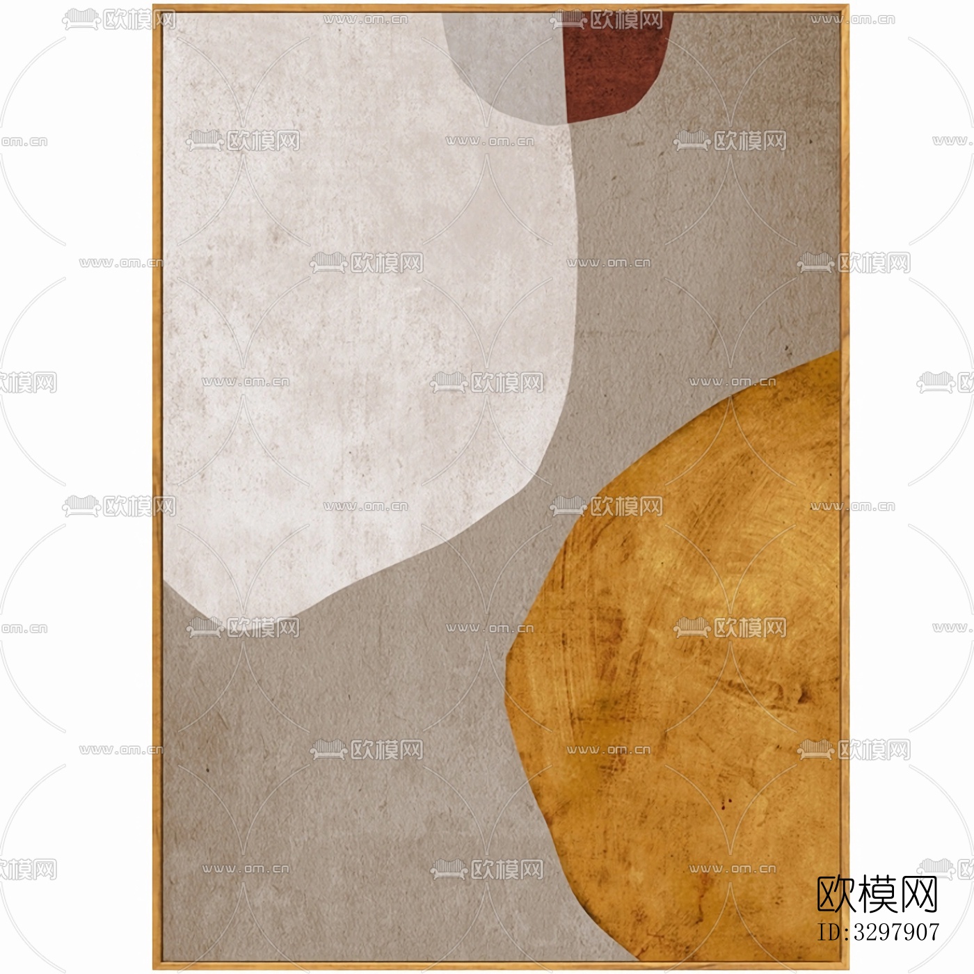 现代抽象装饰画-免费3dmax模型库-欧模网
