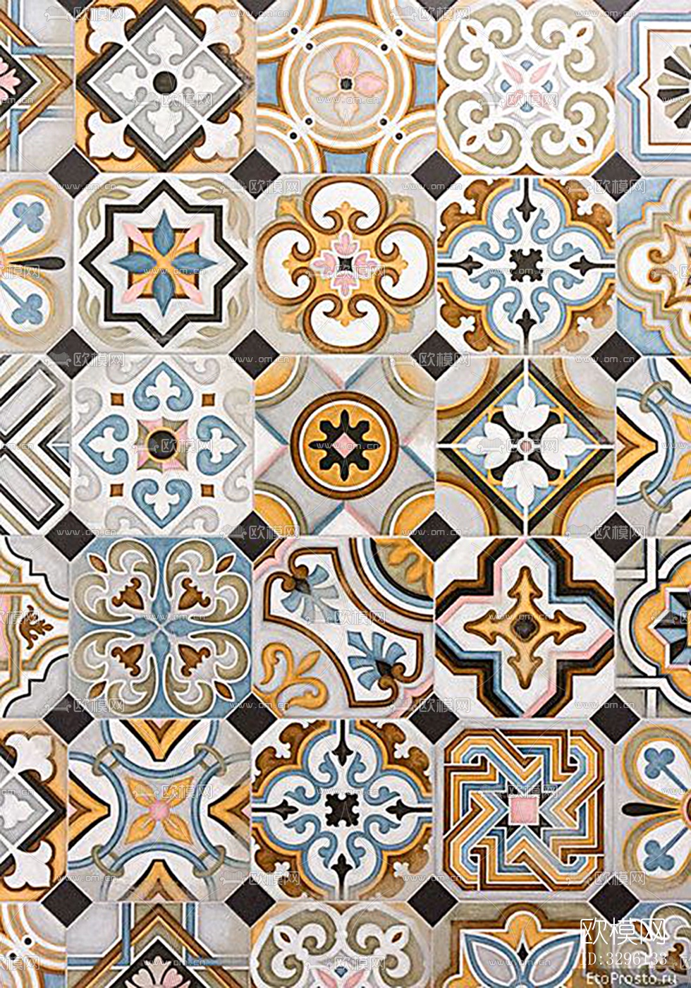 花纹瓷砖花砖贴图下载下载（渲染图9）