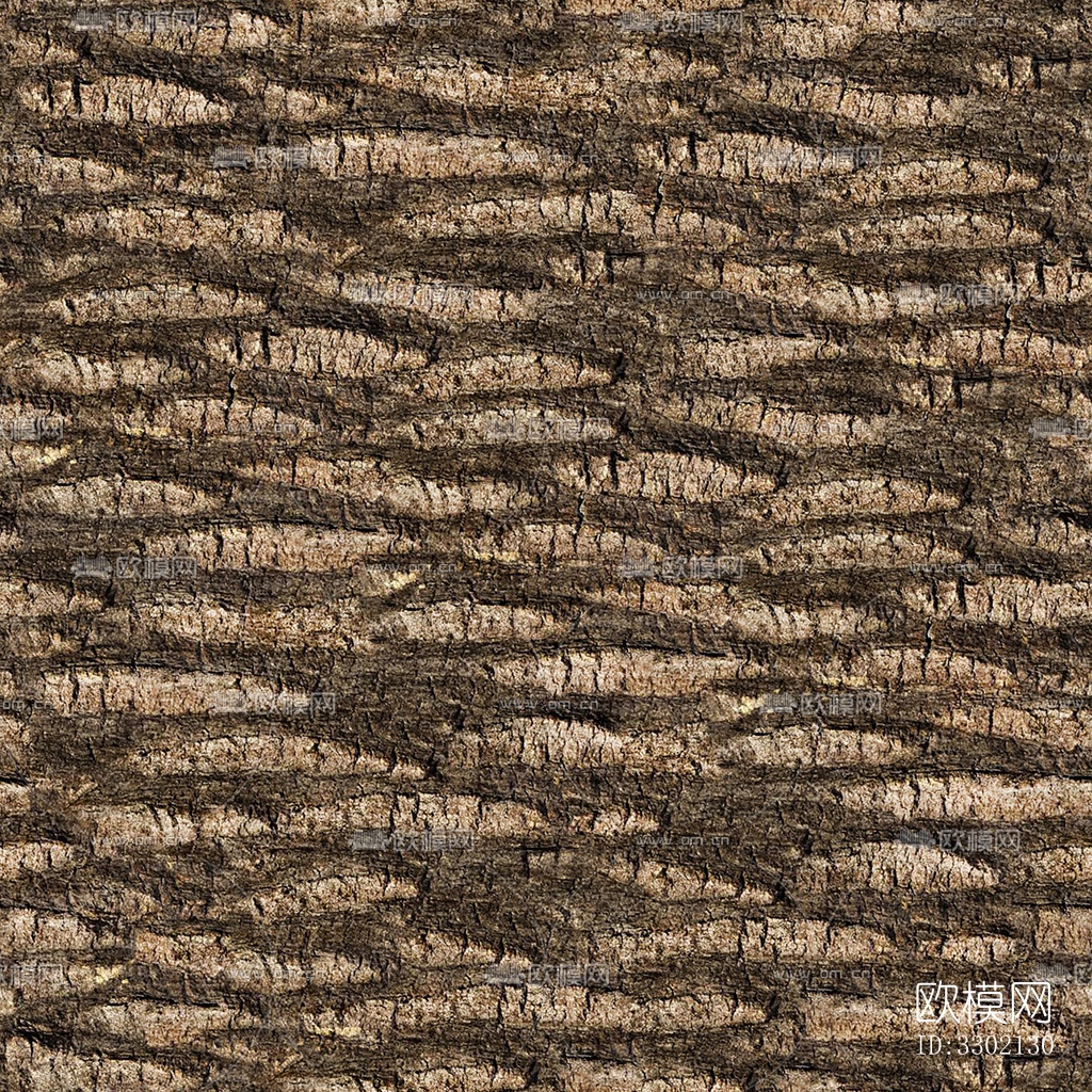 无缝开裂干枯树皮纹理下载