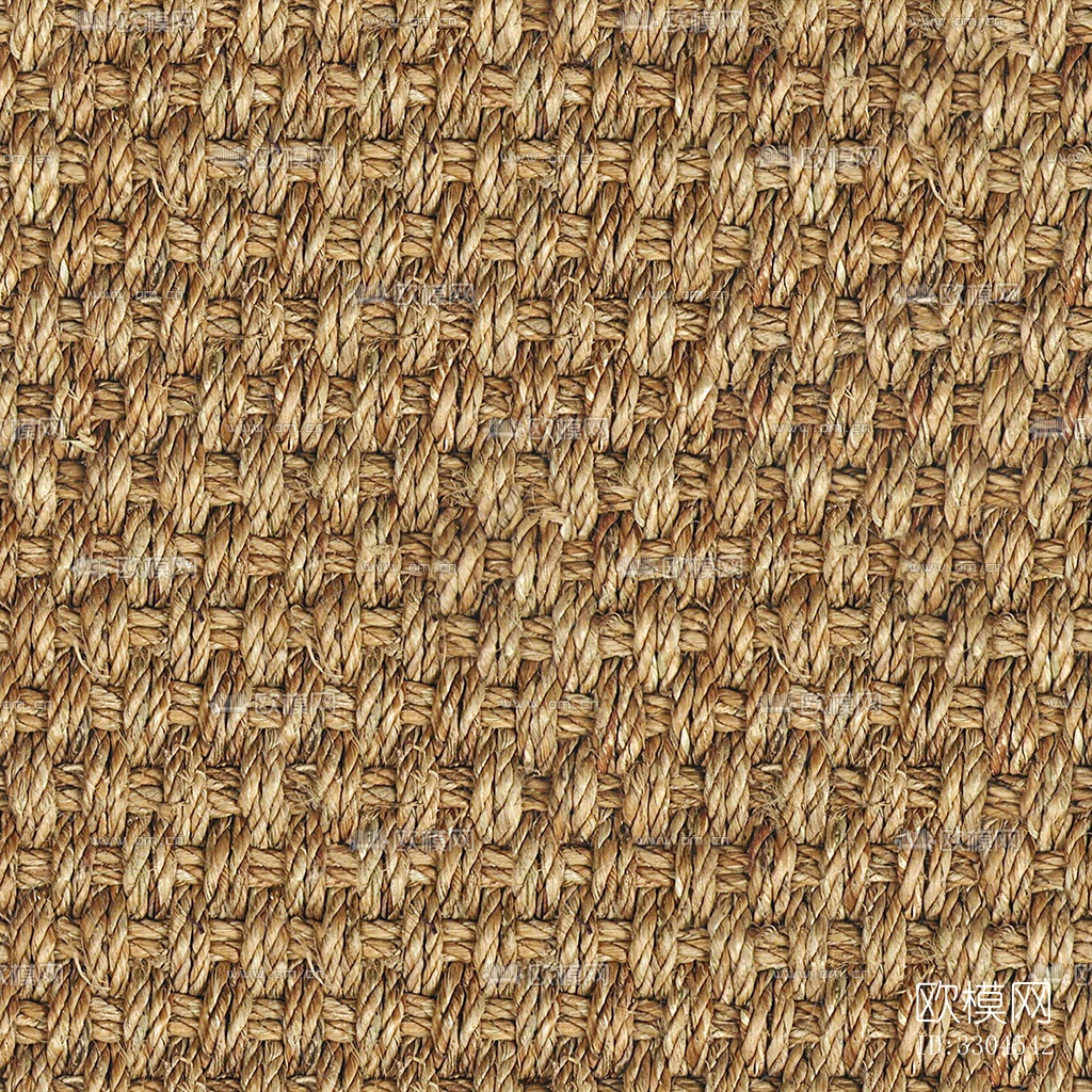 无缝日式侘寂茶室黄色草编亚麻剑麻黄麻编织地毯地垫下载