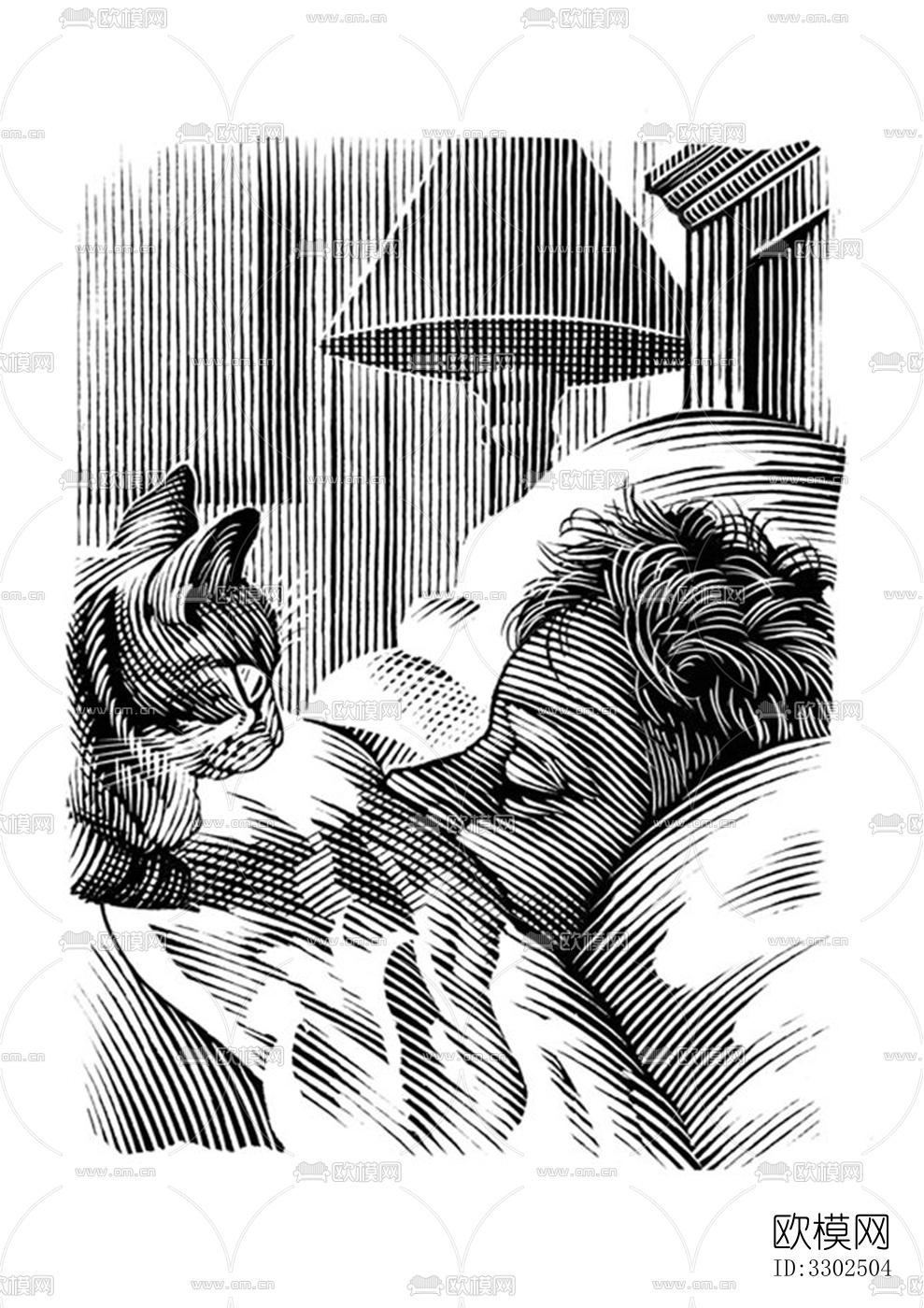 线条装饰画下载