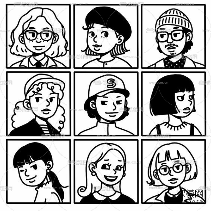 卡通动漫人物装饰画下载