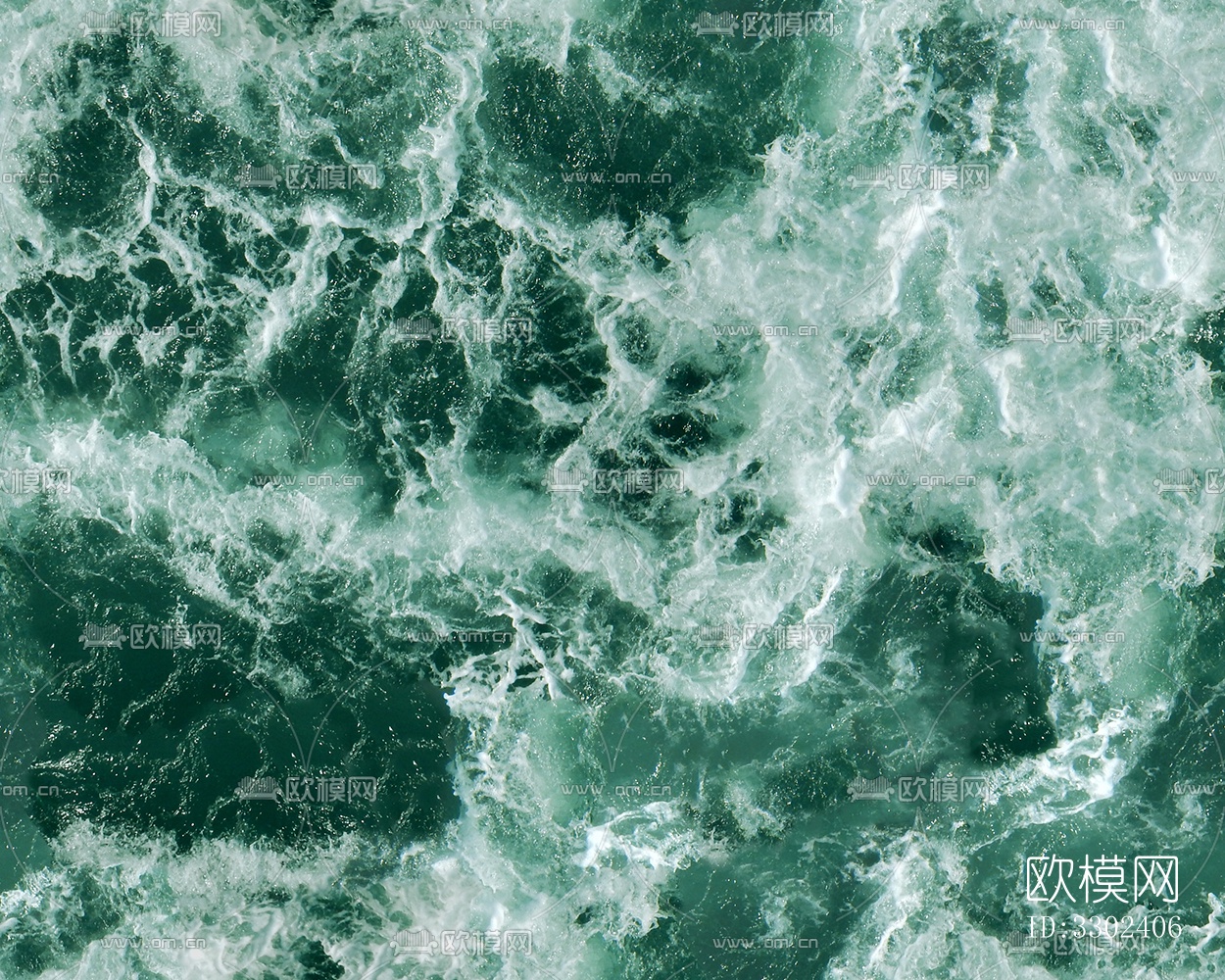 无缝绿色水波纹水面水池浪花海浪纹理下载