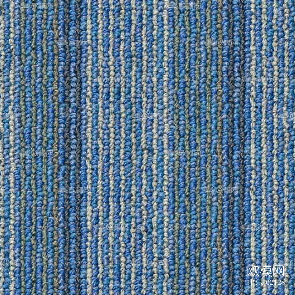 无缝现代酒店办公室浅蓝色满铺几何条纹地毯地垫下载