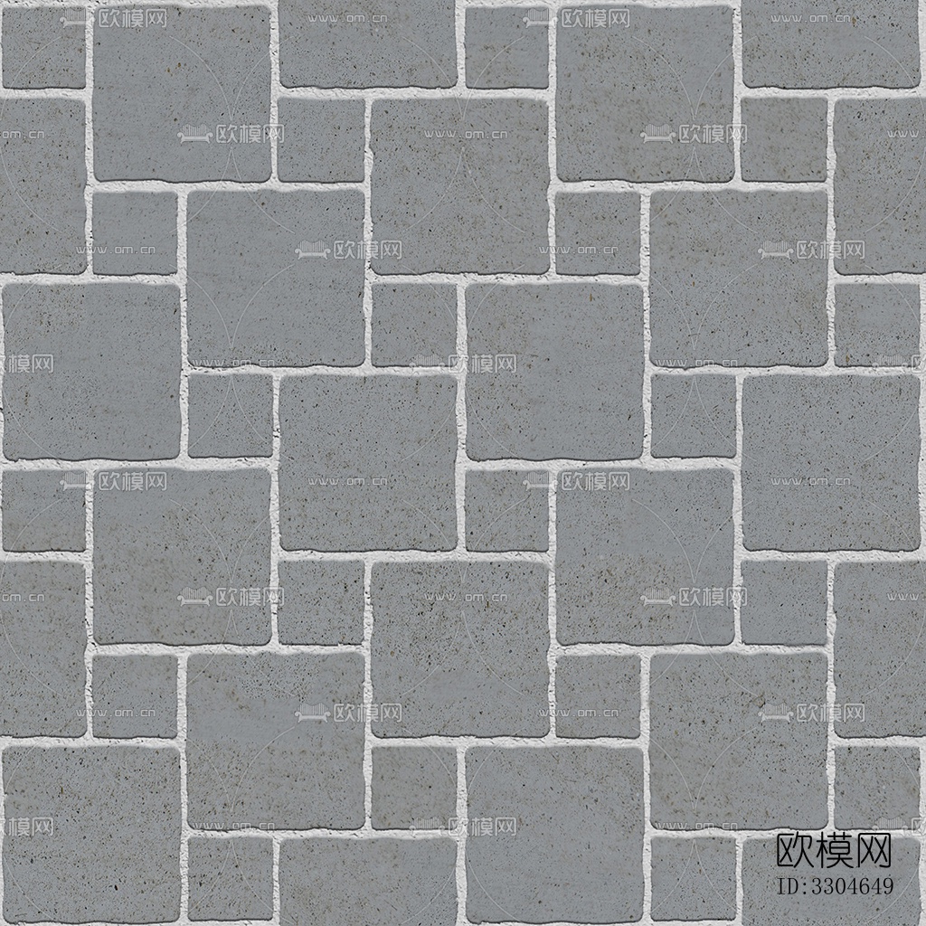 无缝花岗岩石材几何拼花地砖人行道路地面广场铺贴下载