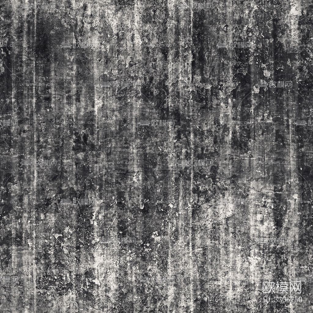 无缝黑灰色脏旧混凝土水泥墙面下载