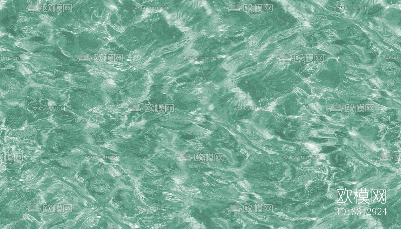无缝绿色水波纹水面游泳池水池浪花海浪纹理下载
