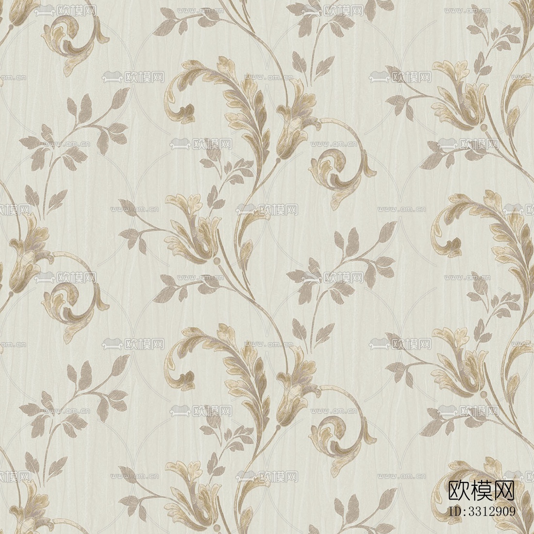 无缝现代欧式植物花纹图案墙纸壁纸壁布下载
