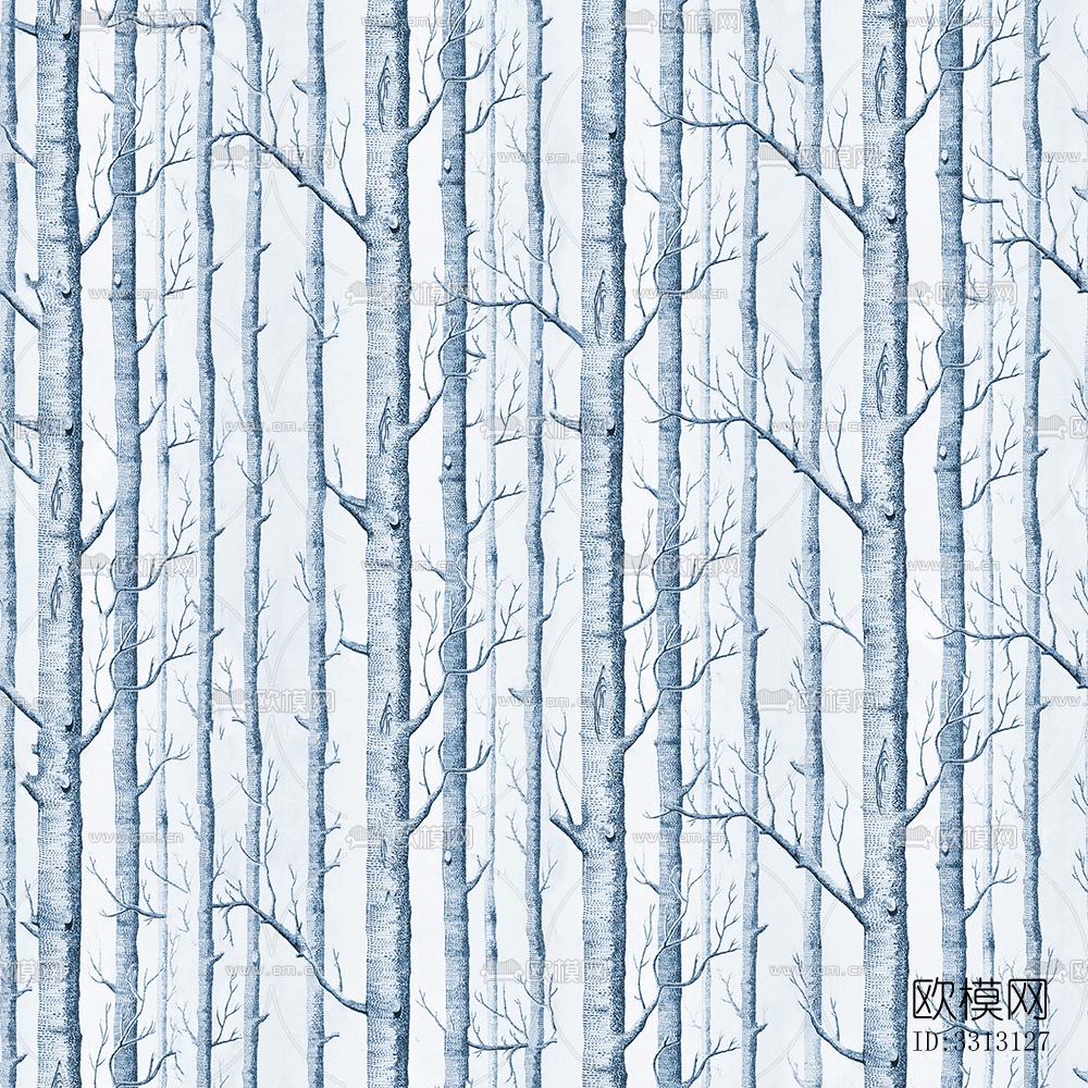 无缝现代花纹植物树木图案墙纸壁纸壁布下载