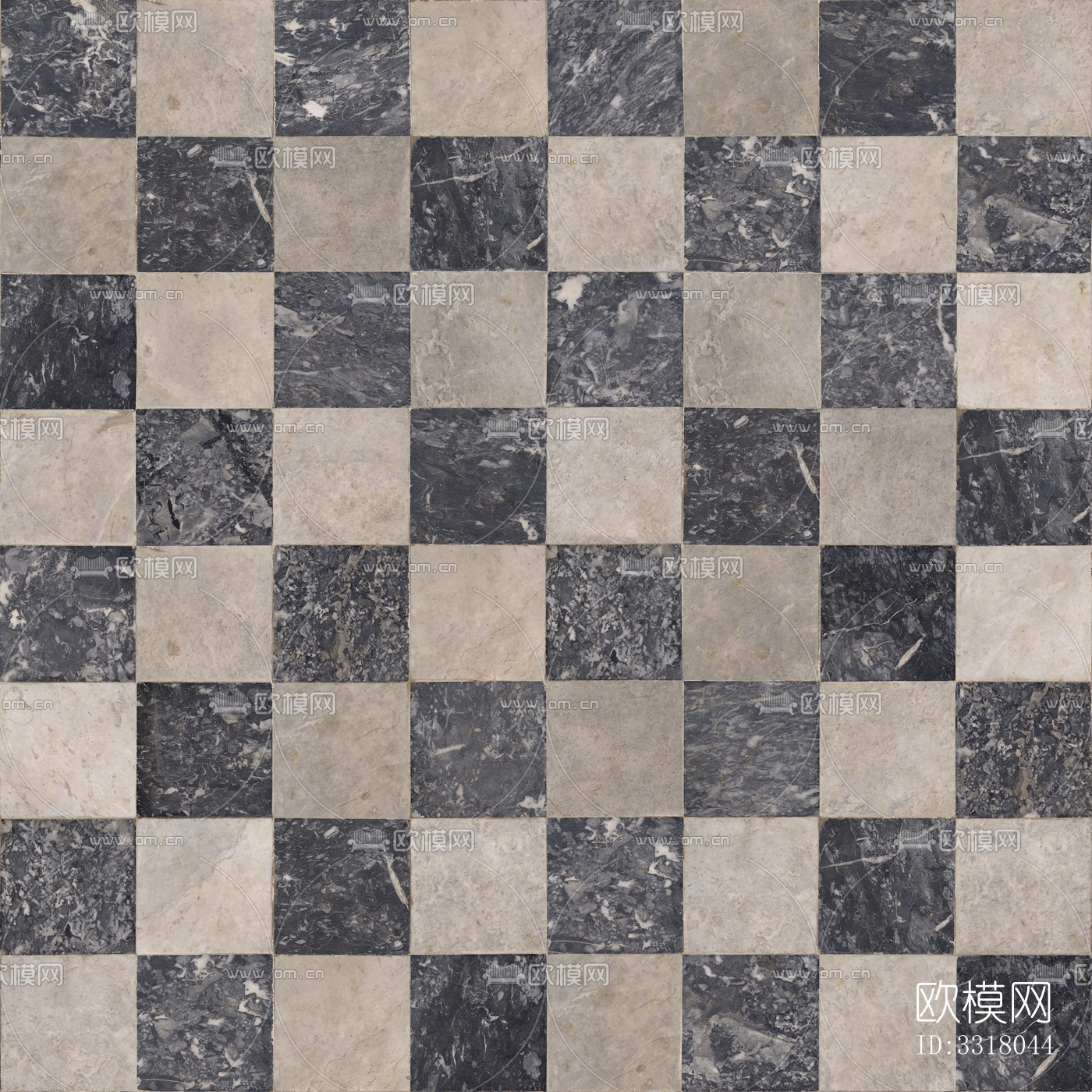 灰色大理石材棋盘格拼花下载