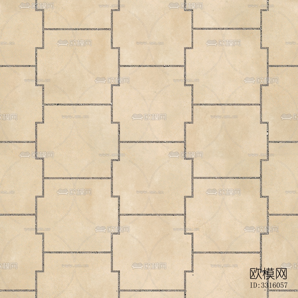 无缝黄色拼花水泥地砖人行道路地面广场铺贴下载