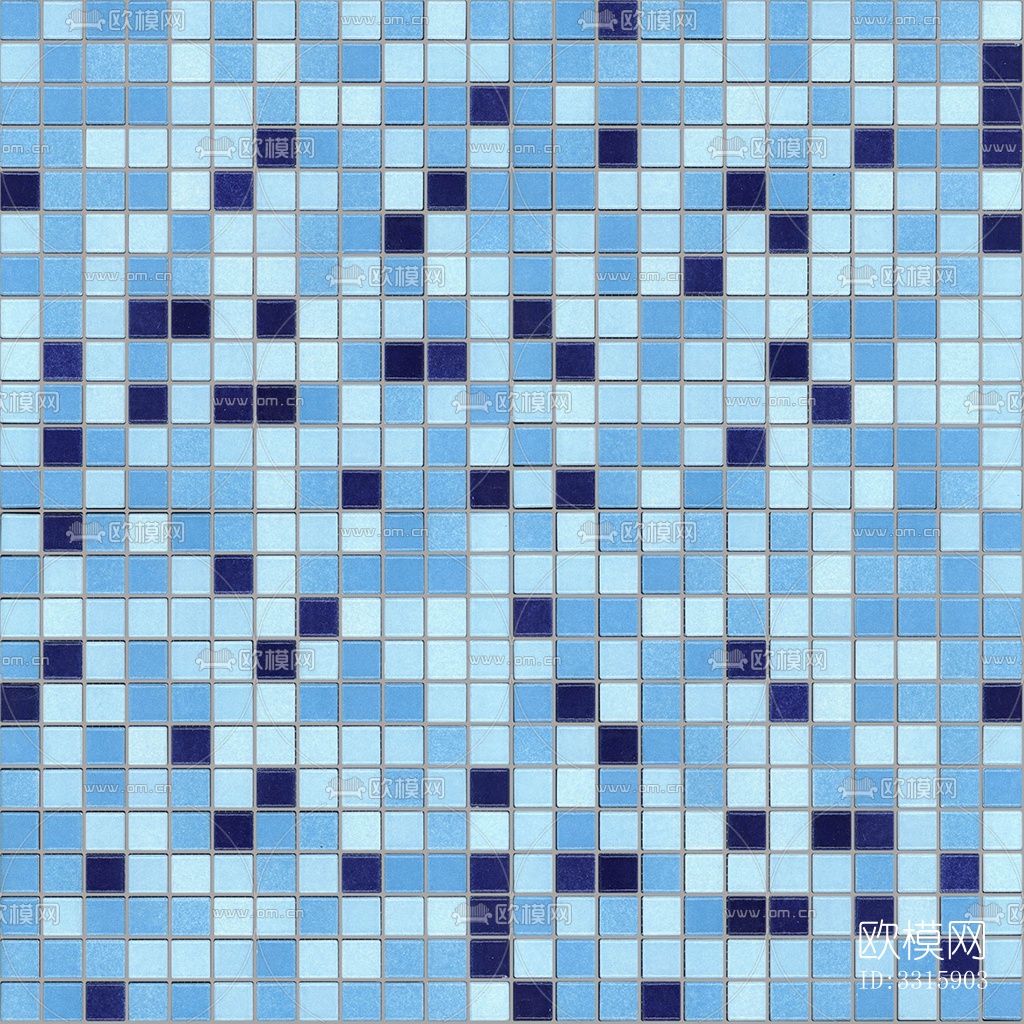 无缝浴室泳池蓝色马赛克瓷砖石材方格子砖拼花地砖墙砖瓷砖下载