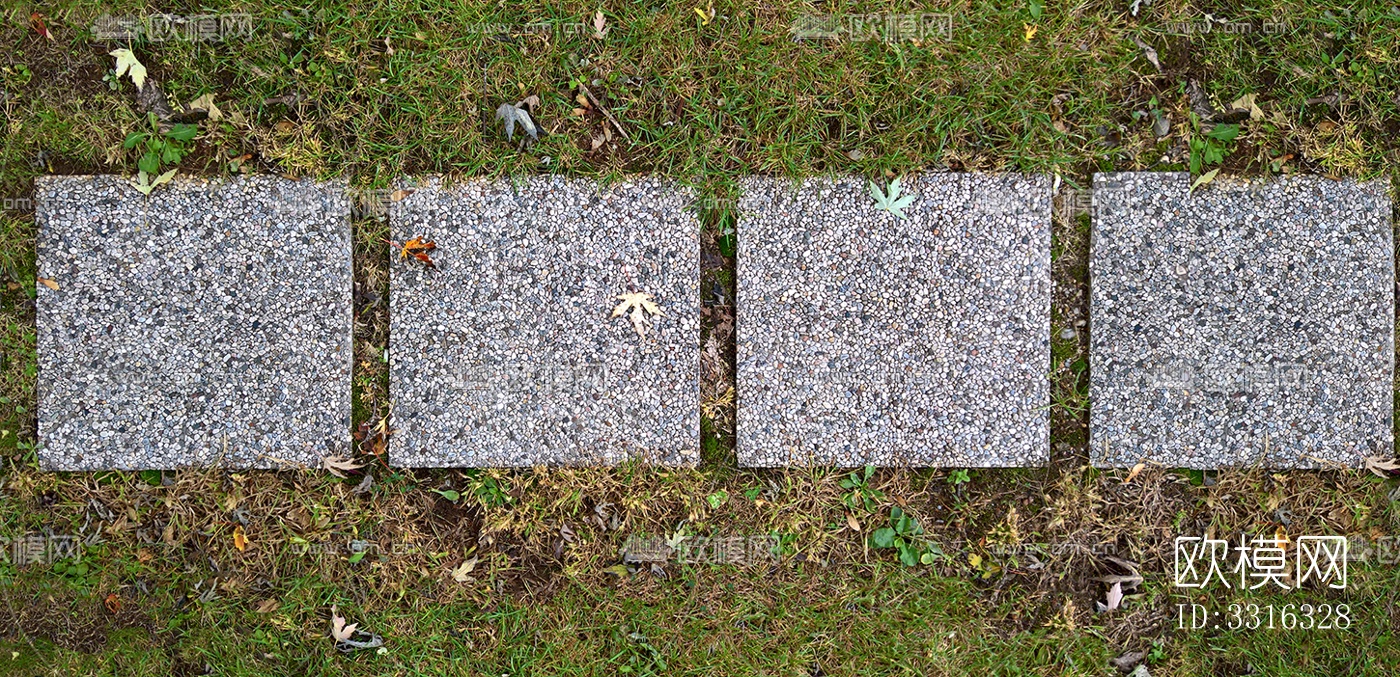 无缝公园透水砖草坪砖植草砖停车位铺装铺路下载