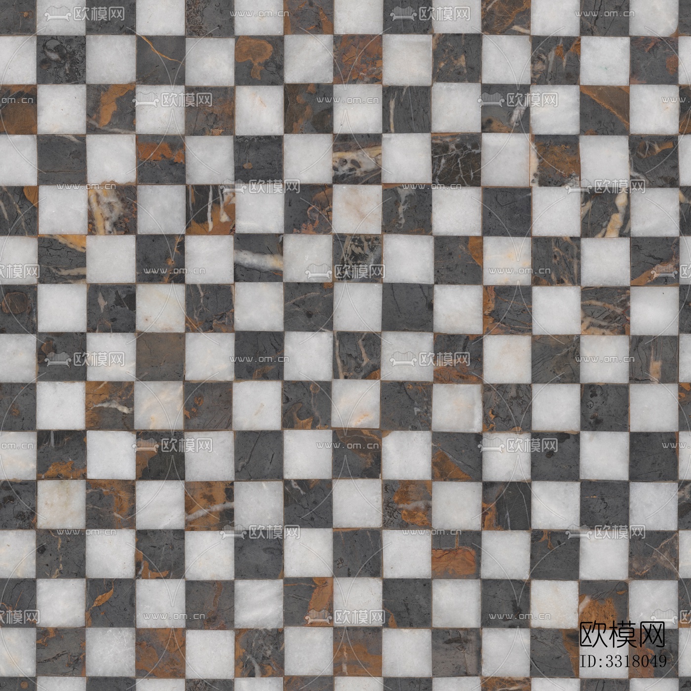 灰色大理石材棋盘格拼花下载