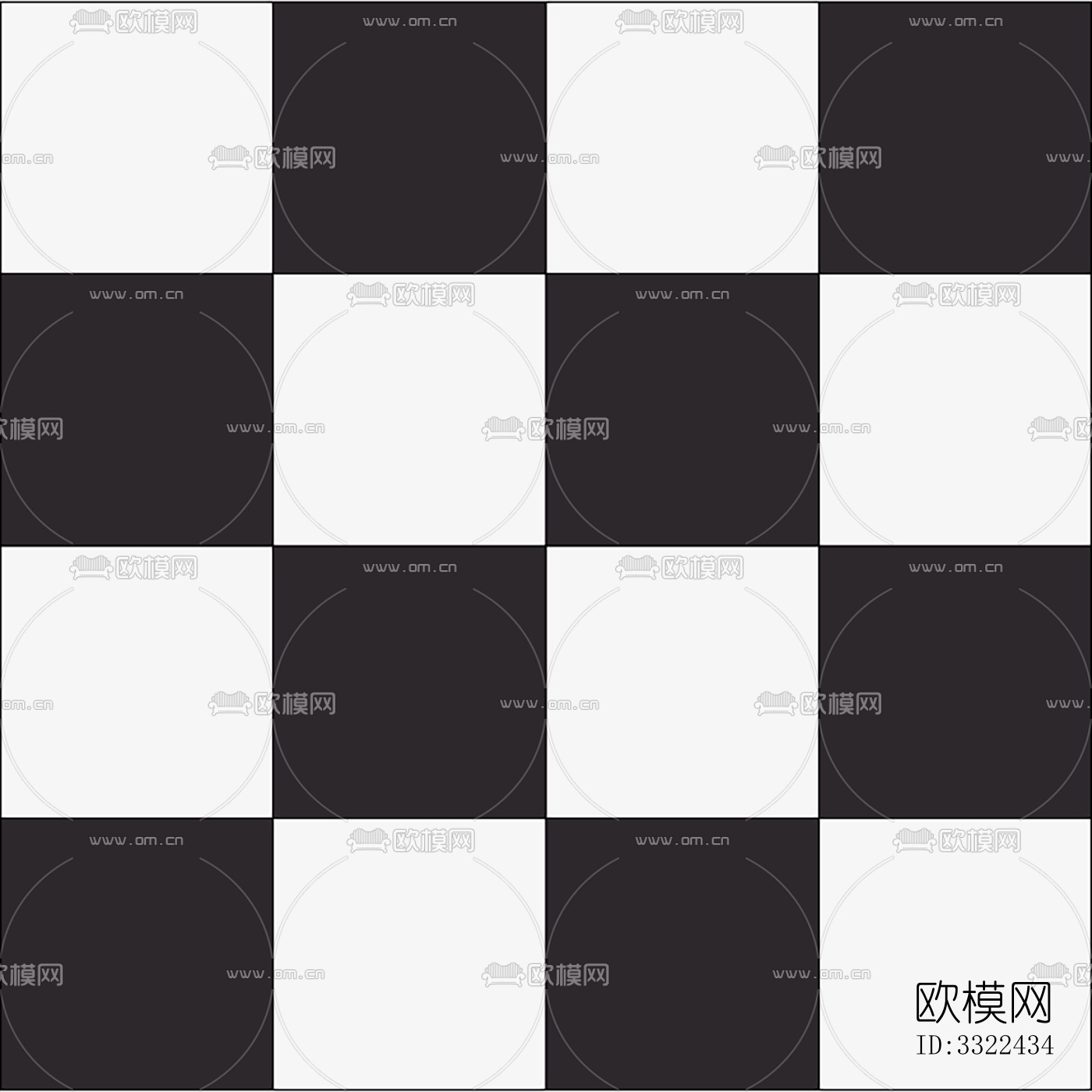 黑白现代简约花砖下载