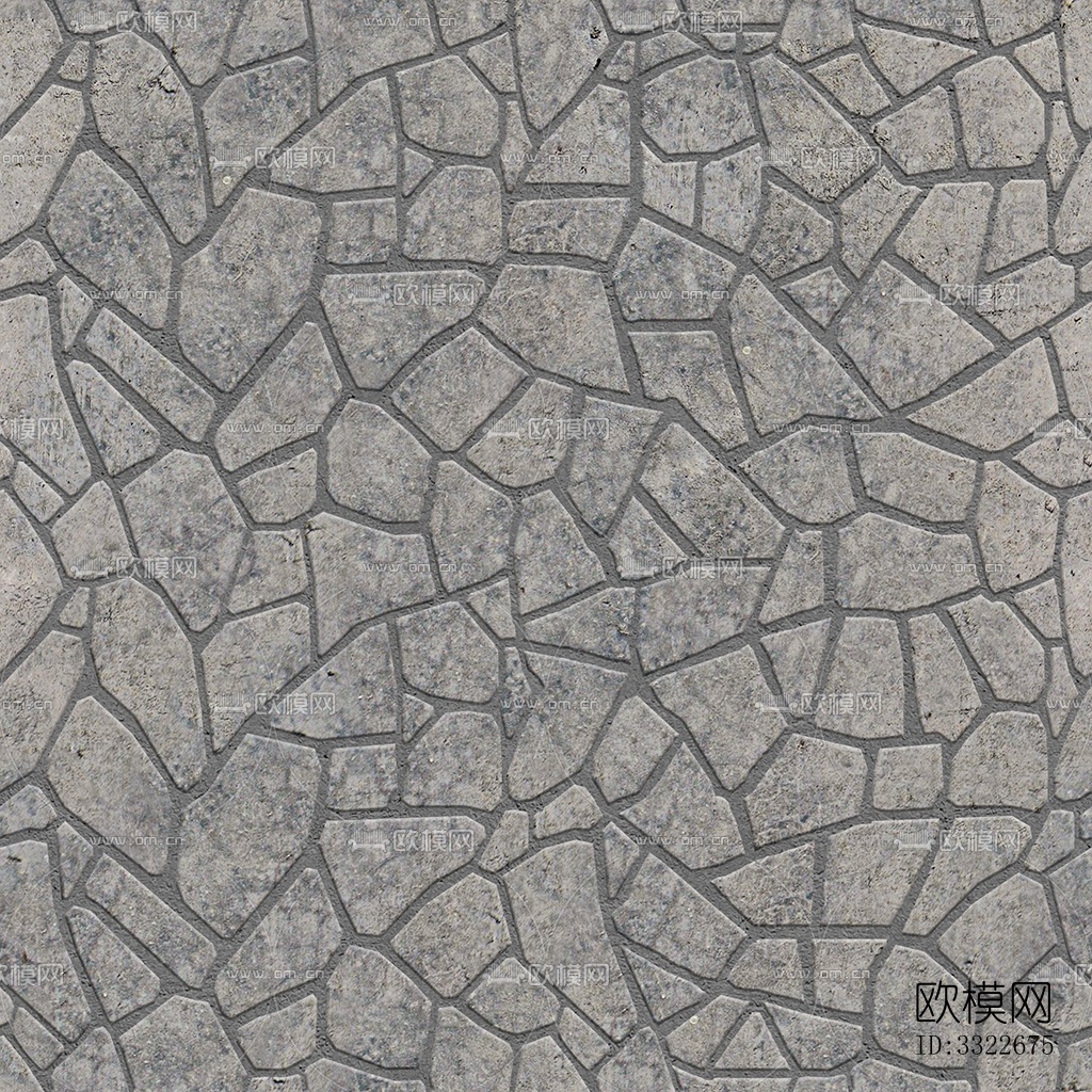 无缝不规则拼花石板地砖人行道路地面广场铺贴下载