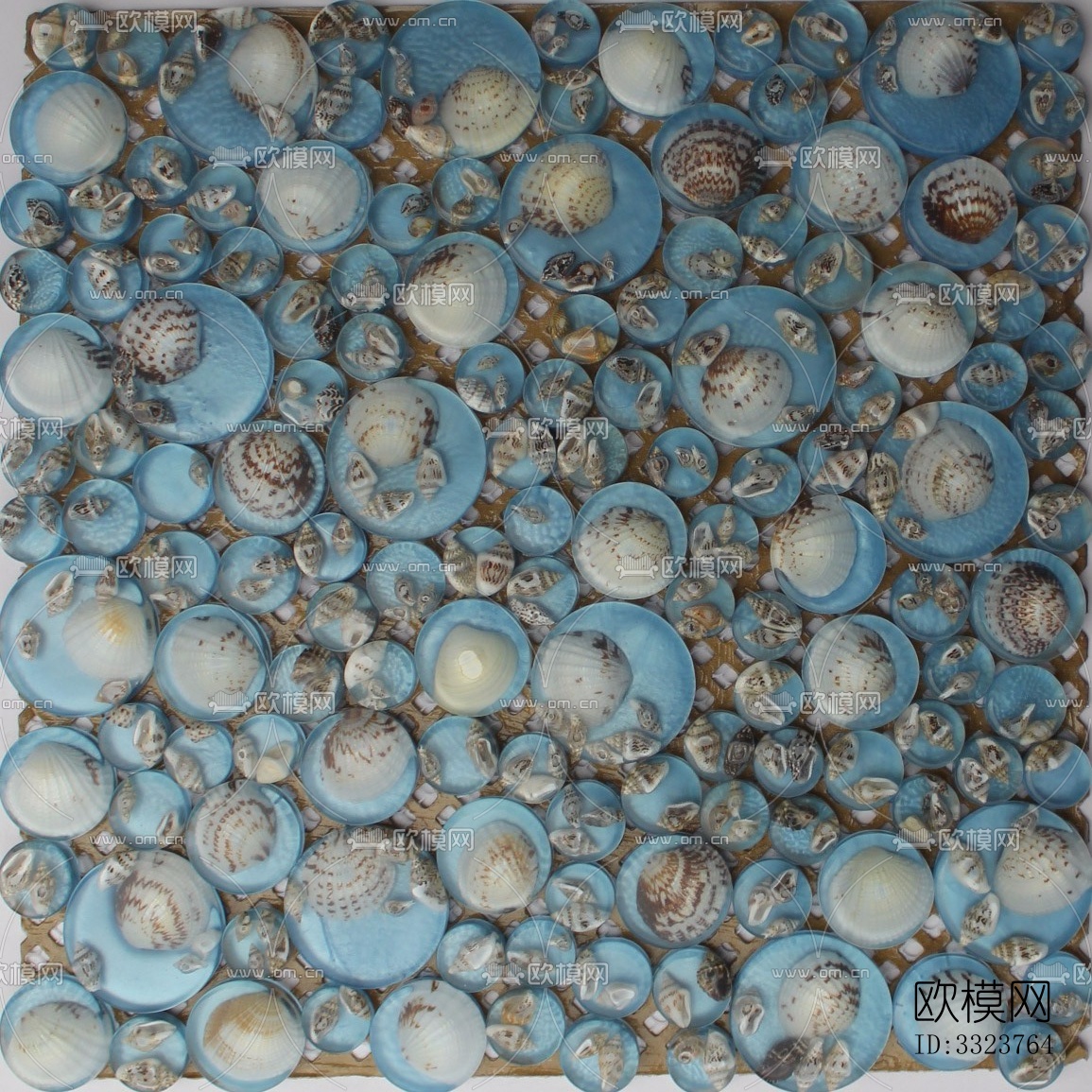 蓝色贝壳马赛克瓷砖下载