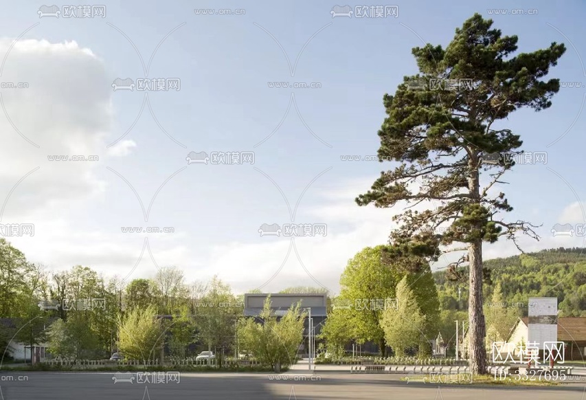 外景贴图-免费3dmax模型库-欧模网