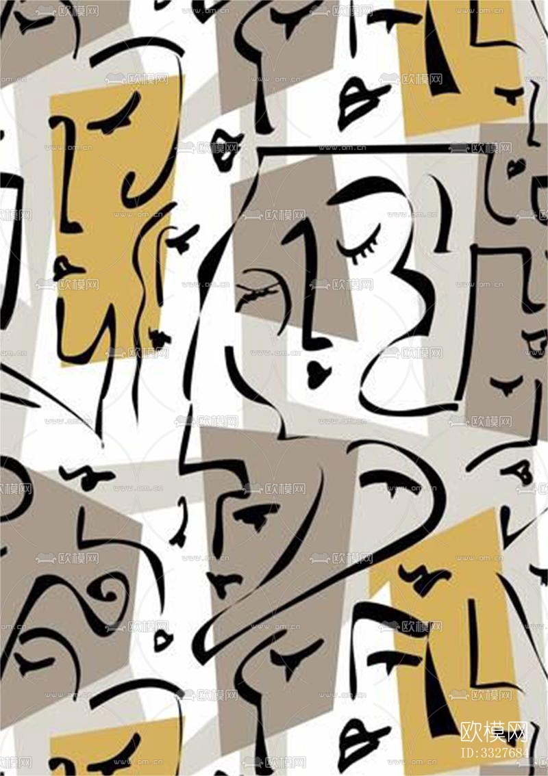 现代抽象装饰挂画下载