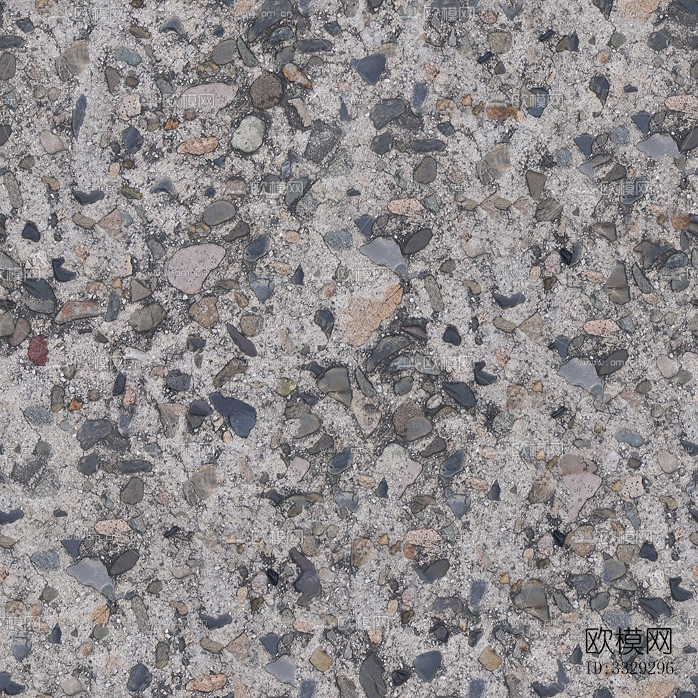 无缝灰色鹅软石碎石人行道路地面街道广场铺贴下载