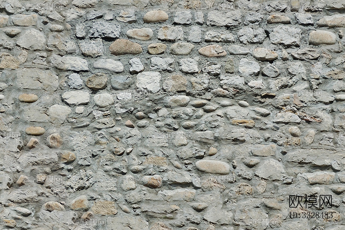 无缝做旧破损室外建筑岩石材墙砖墙面下载