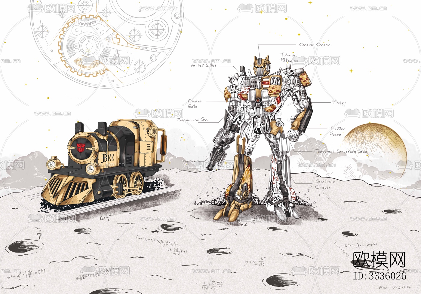 儿童壁布高达壁画 壁纸下载