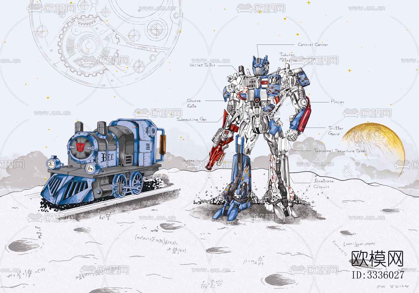 儿童壁布高达壁画 壁纸下载