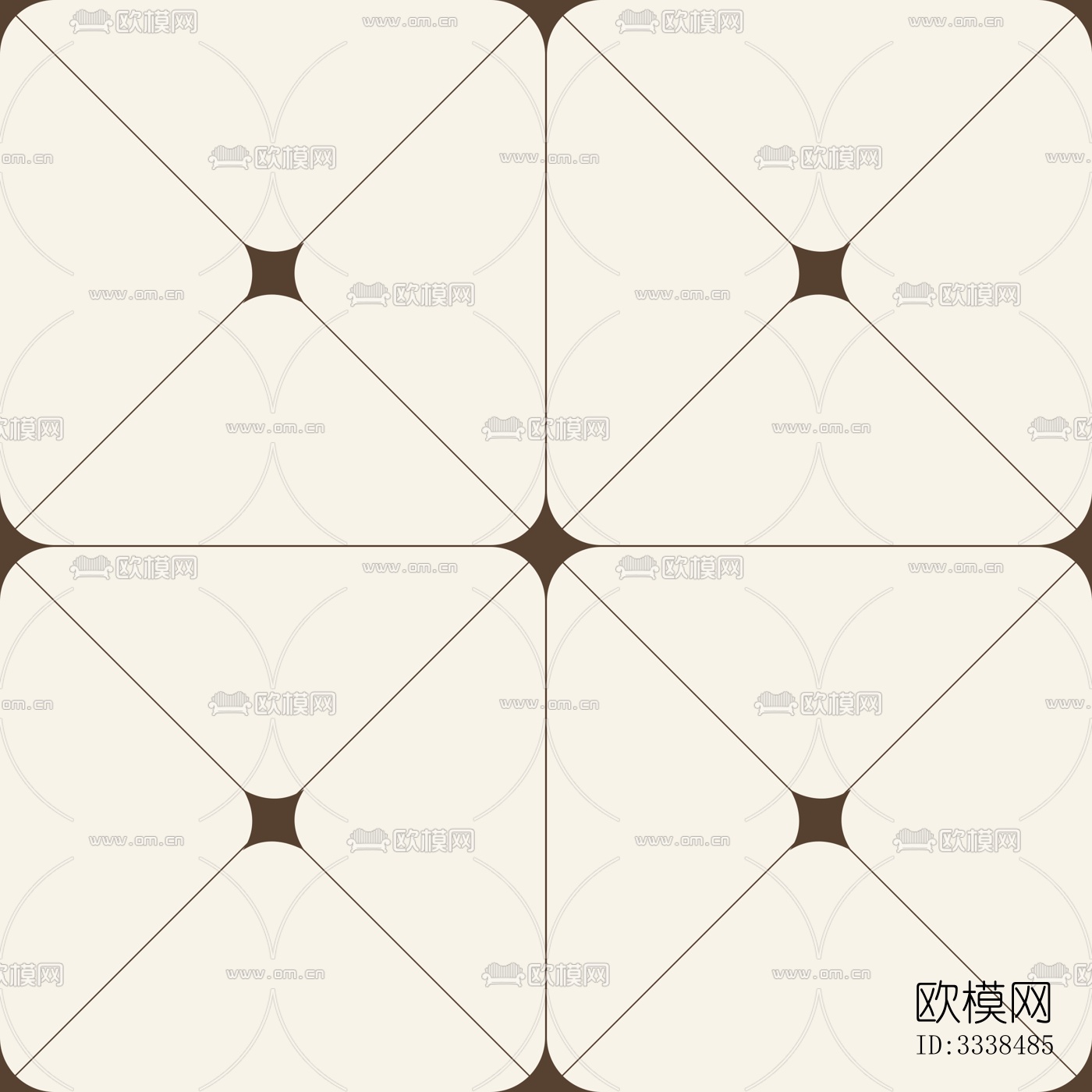 无缝复古花砖贴图下载