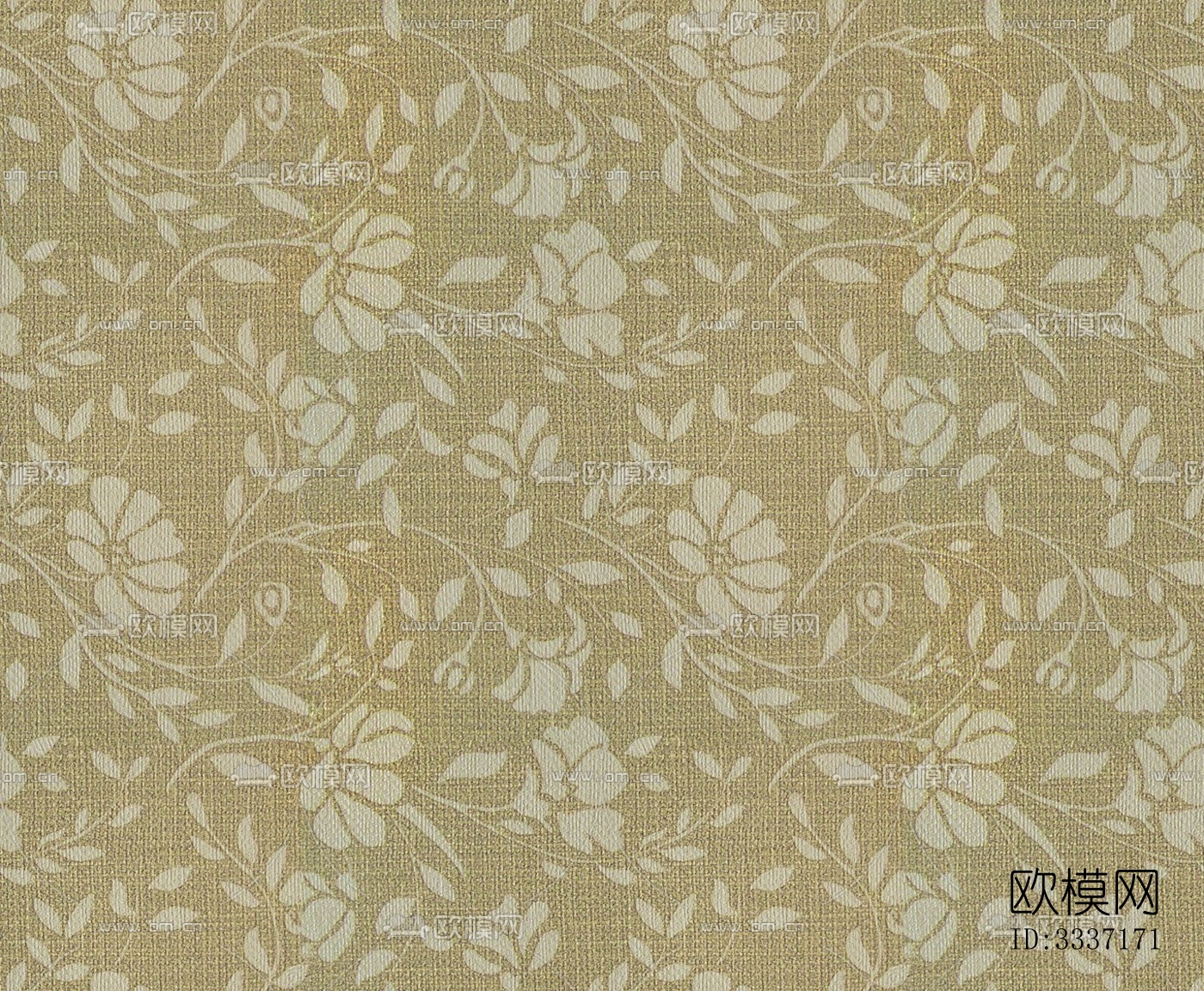 黄色花纹布料下载