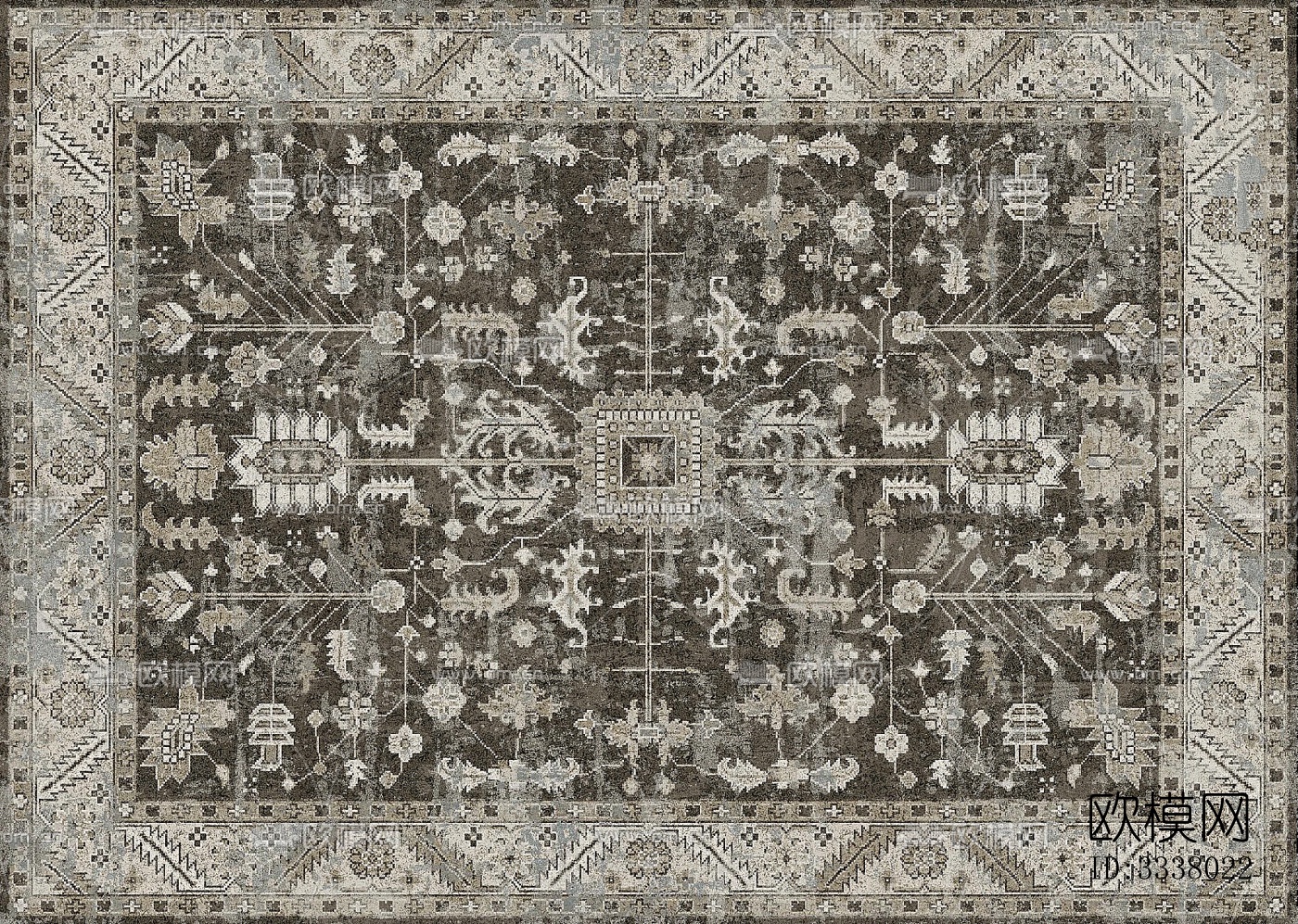 复古波斯民族风花纹地毯下载